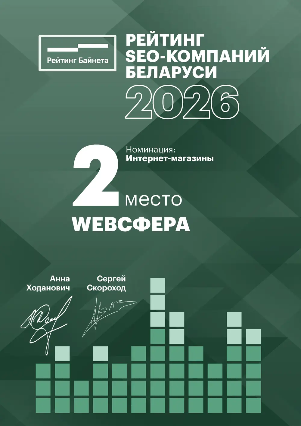 Диплом Рейтинга Байнета — Интернет-магазины, 2 место, 2026
